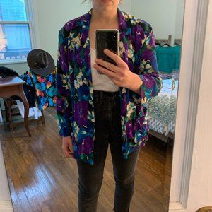 Vintage 1980s Unstructured Floral Jacket